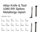 Atlas Knife and Tool - 1080 High Carbon Railroad Spikes