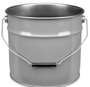 Steel Pail with Lid- 3.5 Gallon - Grey