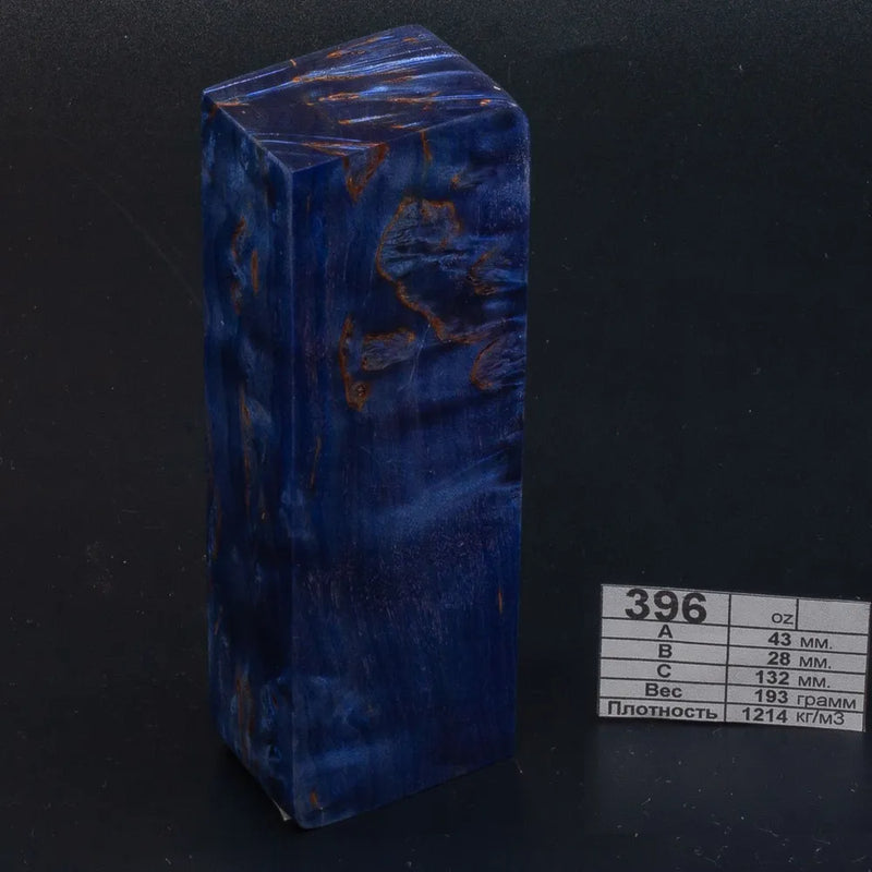 BLUE KARELIAN BIRCH by Oleg (Knife-Wood)