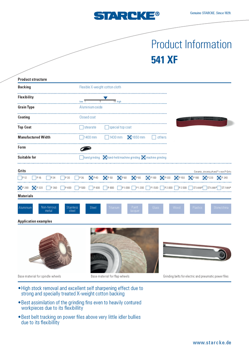 Starcke 541XF AO material (2x72”)