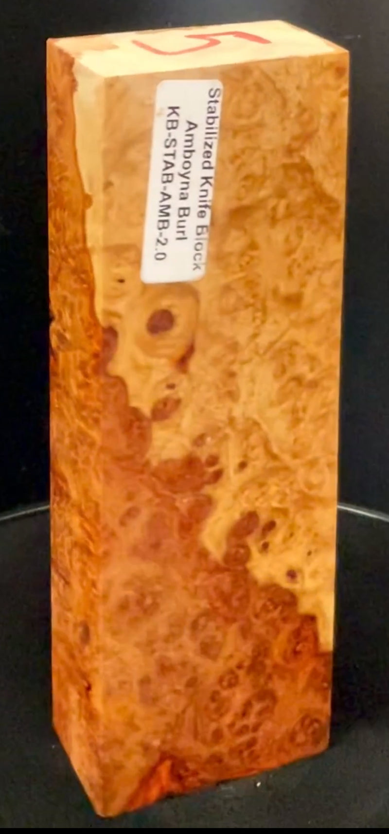 Stabilized Amboyna Burl