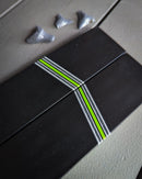 SHARKY Black Paper Micarta with a Silver Carbon Fiber and G10 Spacer Scales