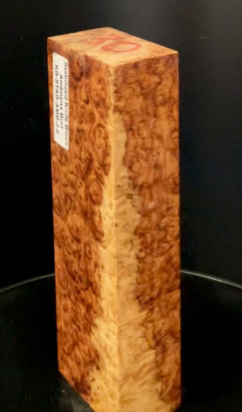 Stabilized Amboyna Burl