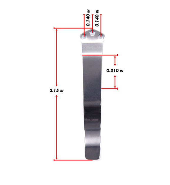 Model 19 Universal Pocket Clip - SS Finish