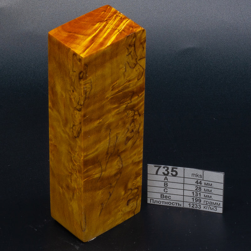 Yellow KARELIAN BIRCH by Oleg (Knife-Wood)