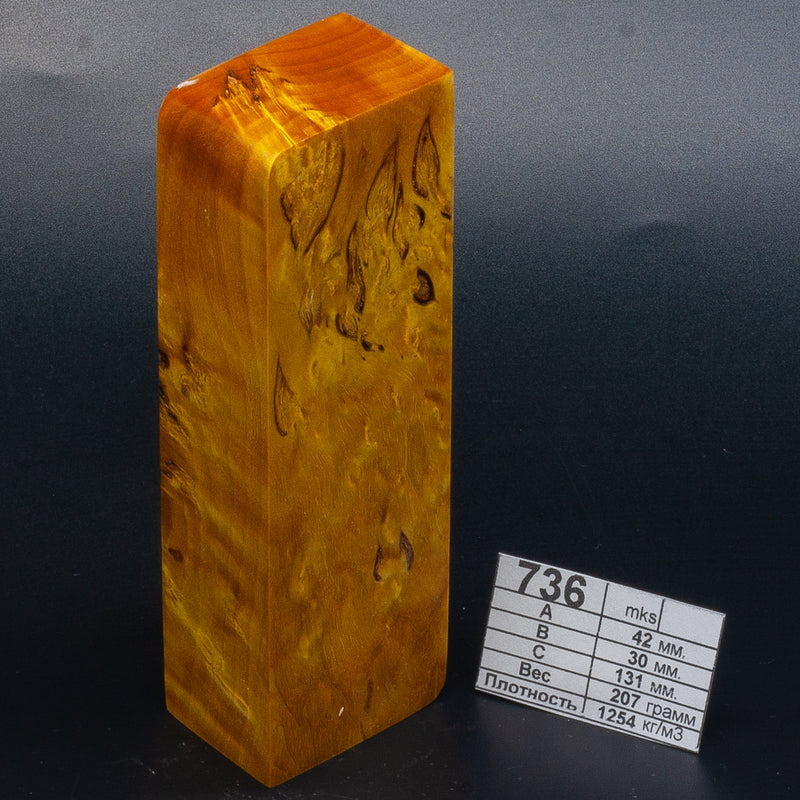 Yellow KARELIAN BIRCH by Oleg (Knife-Wood)