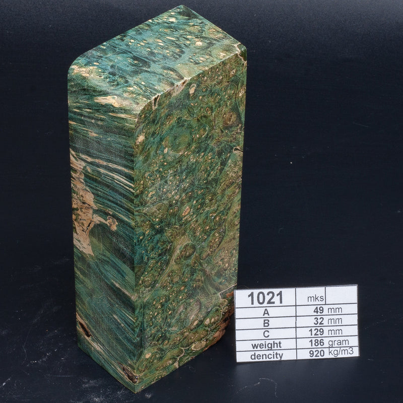 GREEN MAPLE BURLS by Oleg (Knife-Wood) Green - 1021