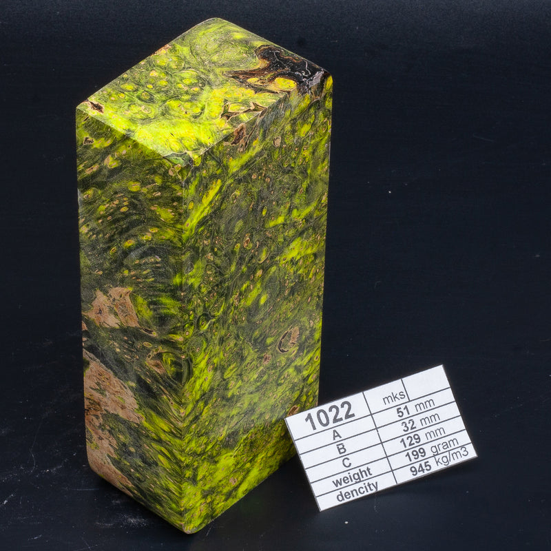 GREEN MAPLE BURLS by Oleg (Knife-Wood) Green - 1022