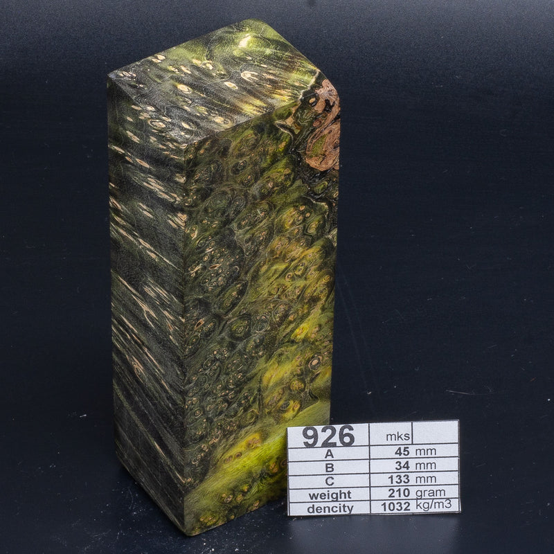 GREEN MAPLE BURLS by Oleg (Knife-Wood) Green - 926