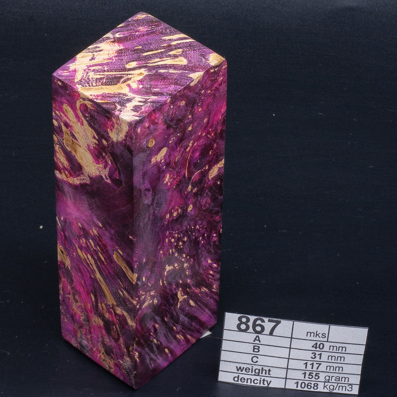 PURPLE-PINK MAPLE BURLS by Oleg (Knife-Wood) Violet MAPLE BURLS 867