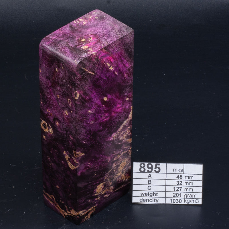 PURPLE-PINK MAPLE BURLS by Oleg (Knife-Wood) Violet MAPLE BURLS 895