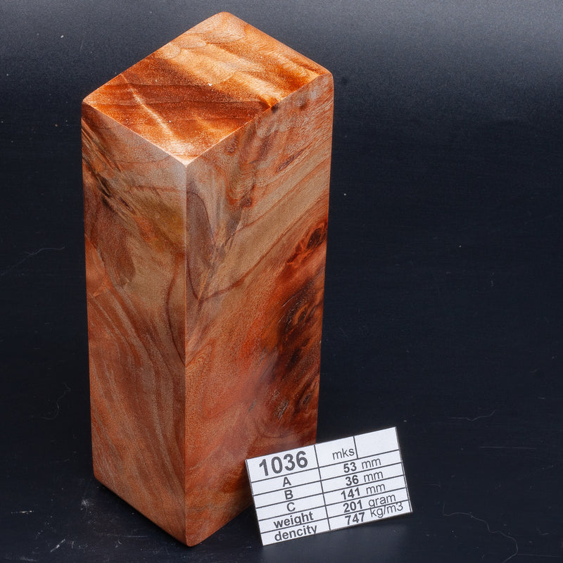 POPLAR, Pear and Plum Wood by Oleg (Knife-Wood) POPLAR Orange 1036