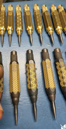 NIROCed Automatic Center Punch Brushed Brass  - Stars