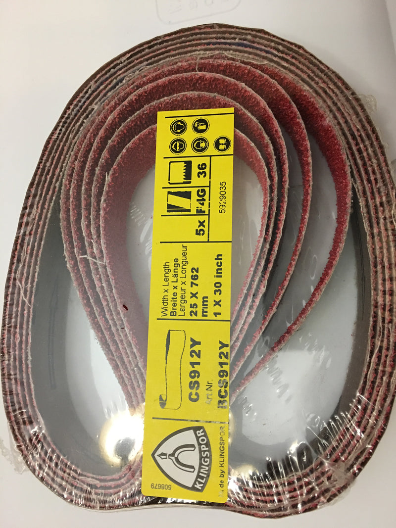 Klingspor CS912Y Ceramic 1 x 30" Belts